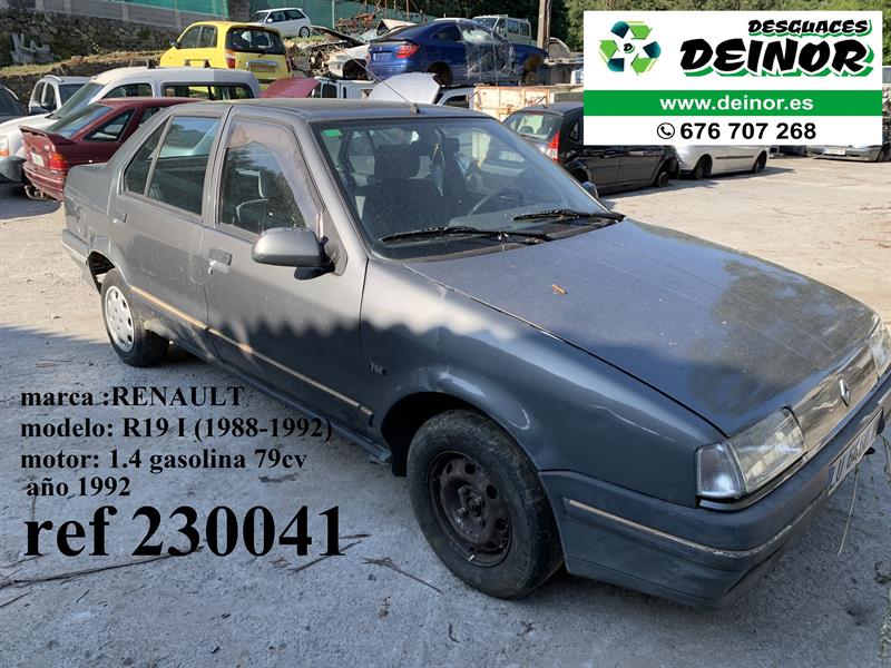 despiece Renault R19 I (1988-1992) 1.4 gasolina 79CV 1992 (ref 230041)