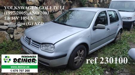 despiece completo Volkswagen Golf IV 1J 4 puertas (1997-2005) año 2001, motor (G)AZD 1.6 16v 105cv (ref 230100)