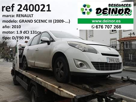 despiece completo Renault Grand Scenic III (JZ) (2009-...) año 2010 1.9dCI 131cv ref 240021